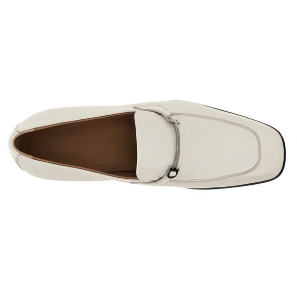 Salvatore Ferragamo Fedro Loafers White Leather Size 12 US New